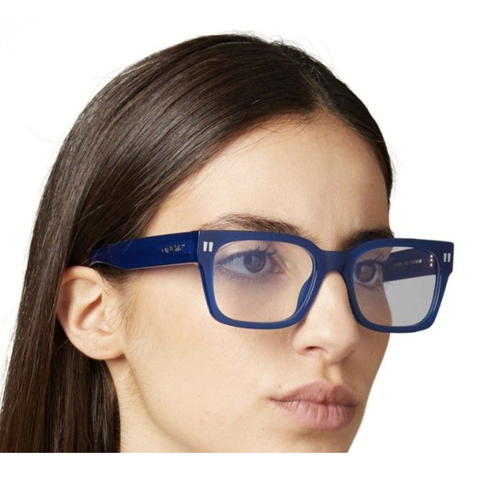 NWT Off-White Style 53 Blue Square 55mm Eyeglasses